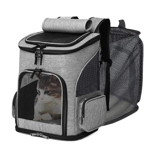Foldable Expandable Pet Backpack Breathable Mesh Large Capacity for Cats Dogs Outdoor Travel Hiking Carrier shimendi Sécurité et Confort pour Chien chat| Shimendi