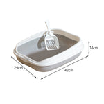 Semi-enclosed Litter Box Spatter-proof Cat Toilet Large Kitten Cleaning Supplies Large Cat Poop Bowl Pet Bupplies - shimendi