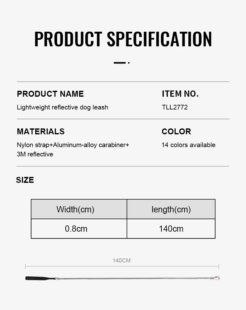 Truelove Lightweight Reflective Dog Leash High Quality Small Adjustable Pet Cat Set Cute Puppy Luxury Designer Dog Leash TLL2772