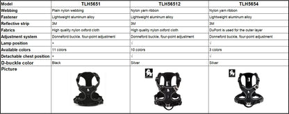 TRUE LOVE Pet Harness No Pull Nylon Reflective Dog Harness Adjustable Comfortable Control Step-in Brilliant Truelove TLH5654
