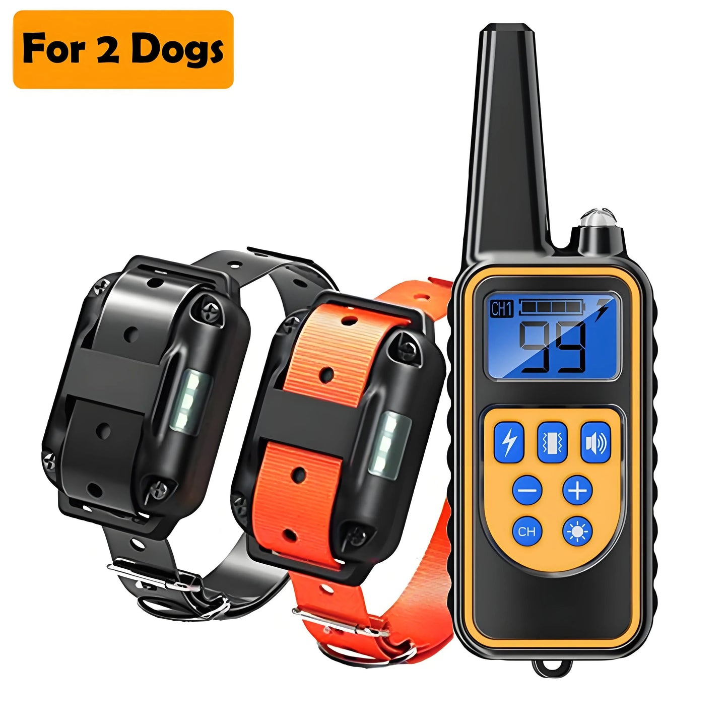 800m Dog Training Collar LCD Screen Waterproof Pet Electronic Collar Remote Control Trainer For Most Dogs