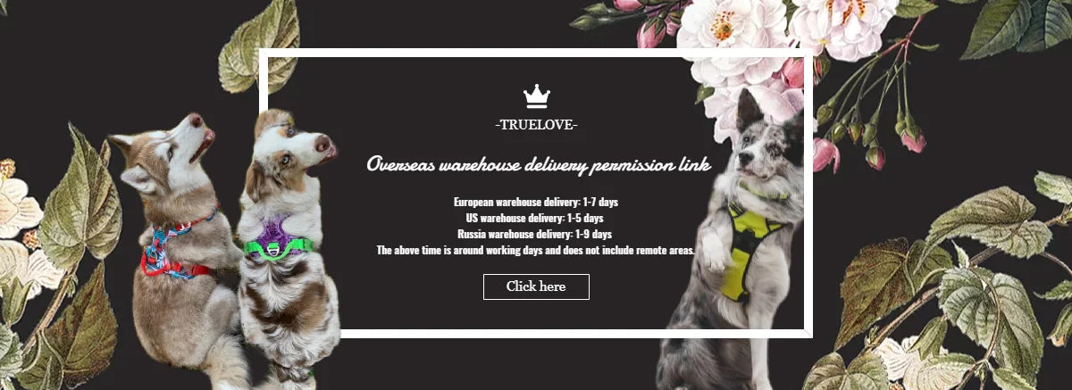 Truelove Pet Harness Small Medium Large Split Dog Fashion Outdoor Dropshipping