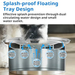 4L large-capacity pet suspended water bowl stainless steel dog food bowl spill-proof drip-free cat water dispenser shimendi Sécurité et Confort pour Chien chat| Shimendi