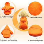 Winter Pet Dog Clothes Hoodies Warm Sweater with Pockets Coat Outfit Puppy Jacket Cotton Pet Costume Chihuahua Sweatshirt Perro - shimendi