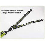 Truelove Reflective Nylon Double Dog Leash For Two Dogs Coupler No Tangle Pet Leash For All breed Training Running Dropshipping shimendi Sécurité et Confort pour Chien chat| Shimendi