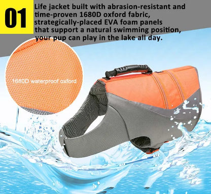 Truelove Pet Swimming Life Jacket Safety Vest for Dog in Summer Fashion Adjustable Reflective in Pool Surfing Drifting TLY1951