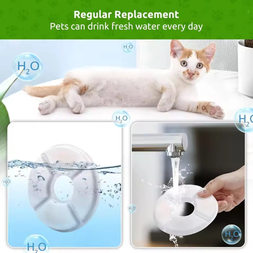 Replacement Filters for Cat Water Fountain Activated Carbon Replacement Filters Pet Cat Water Dispenser Filters Accessorie