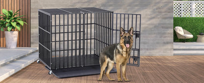XXL Large Heavy Duty Dog Crate Strong Pet Cage Tear