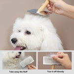 Dog Comb Brush for Dog Long Hair Cat Brush Car Animal Hair Solid Wood Pet Hair Remover Massage Cat Brush Pet Grooming GSZ05 - shimendi