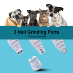 Dog Nail Grinder USB Rechargeable Electric Pet Paws Clipper & Trimmer Painless Paws Grooming Quiet 2-Speed Dog Nail File - shimendi