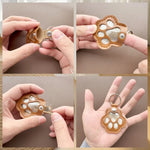 Pet Hair Memorial Keychain PU Leather Keepsake Locket for Cat Dog Fur Pet Hair Storage Pendant Handbag Hanging Accessories - shimendi