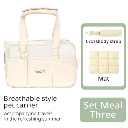 Pet Travel Backpack Outdoor Tote Bag Backpack For Puppy Summer breathable style Chihuahua Dog Supplies Suitable For Small Pets