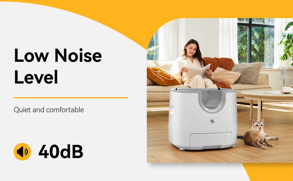 Self-Cleaning Cat Litter Box Open-Top Design with Advanced Safety Sensors Extra Large Capacity for Multi-Cat Homes Hassle-Free