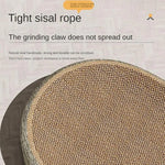 2in1 Cat Scratching Board Protect Furniture Grinding Claw Toys Oval Sisal weaving Wear-resistant Cat Nest Cat Accessories - shimendi