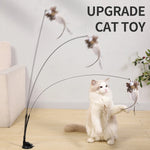 Interactive Cat Toy Handfree Cat Stick Toy Suction Cup Teaser Toy for Kitten Playing Chase Exercise Teaser Wand Cat Accesorios shimendi Sécurité et Confort pour Chien chat| Shimendi