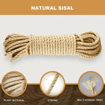 Natural Sisal Rope for Cat Tree DIY Scratching Post Toy Climbing Frame Replacement Kitten Claw Scratch Furniture Handmade Ropes - shimendi