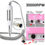LNWPYH 35000rpm 5 Pins PLUG Electric Nail Drill Machine Handle Handpiece Pedicure Replacement Pen Manicure Beauty Tool Accessory - shimendi