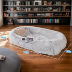 Human Dog Bed, Washable Faux Fur Dog Bed for People Doze Off, Napping Orthopedic Dog Bed, 71''x45''x14'' Size Fits You and Pets shimendi Sécurité et Confort pour Chien chat| Shimendi