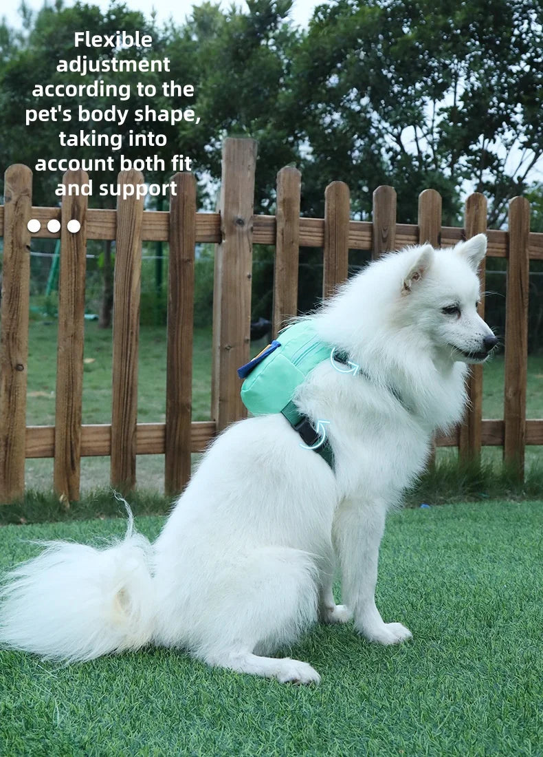 Pet Travel Traction Backpack Dog Bag Snack Toy Garbage Bag Free Hands Cat and Dog Supplies Outgoing Equipment Собака