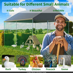 XXL XL Large Outdoor Chicken Run Coop Heavy Duty Walk-In Chicken Coop Run Cage Duck Goose Pen Fence with Lockable Door shimendi Sécurité et Confort pour Chien chat| Shimendi