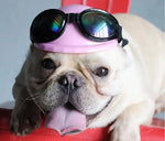 ATUBAN Pet Helmet and Goggles Set, 2 PCS Helmet and Sunglasses Pet Cap Hard Hat Adorable Puppy Goggles for Small Pets - shimendi