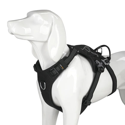 TRUELOVE Escape-proof Harness with Zippered Pocket Tactical Dog Vest Harness and Easy Control Training Military Backpack YH1811