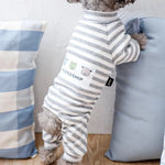Cotton Dog Pajamas Stripe Classic Pet Jumpsuit Winter Dog Clothes For Small Dog Puppy Cat Costume Chihuahua Yorkie Poodle Outfit - shimendi