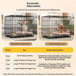 Foldable Portable Metal Dog Crate Kennel Small Puppy Indoor Outdoor Travel Car Home Removable Tray Secure Pets Dog Playpen shimendi Sécurité et Confort pour Chien chat| Shimendi