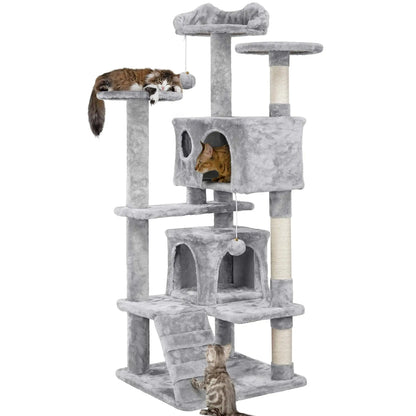 Large Cat House for for Kittens & Cat Tree Cat Tower Condo with 2 Condos Scratching Posts Large Cat House for for Kittens & Cats