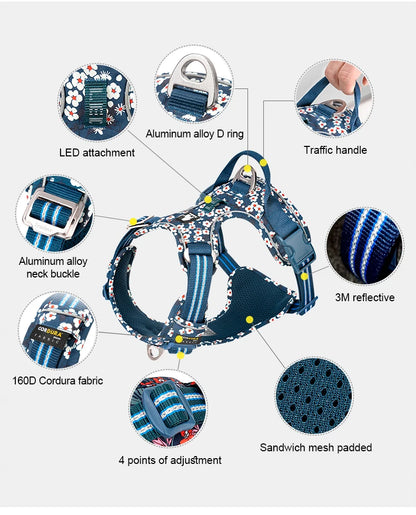 Truelove Pet Harnesses Durable Update Codura Fabric Nylon Aluminum Accessories Dog Harnesses Manufacturers TLH5656