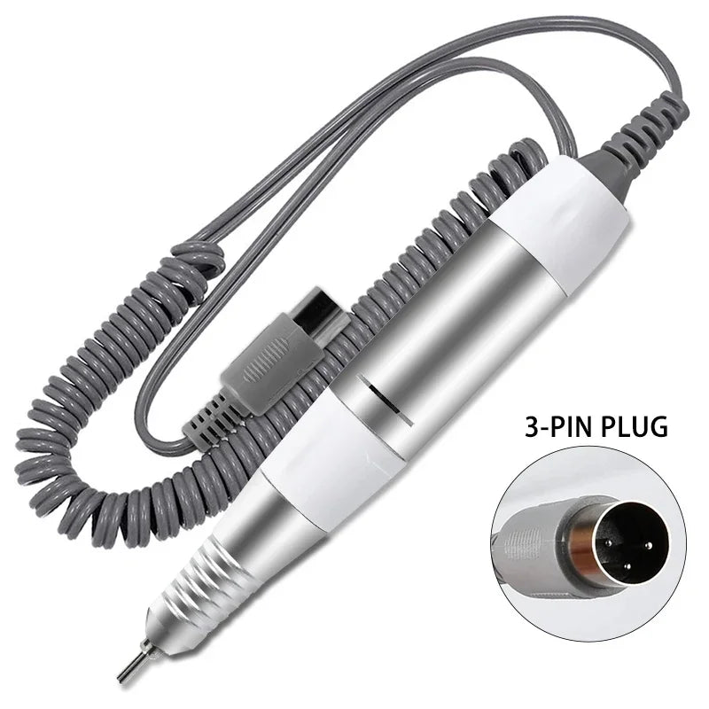 Professional Electric Nail Drill Handle 35000RPM Nail Art Drill Handpiece File Polish Grind Machine Manicure Drill Accessory