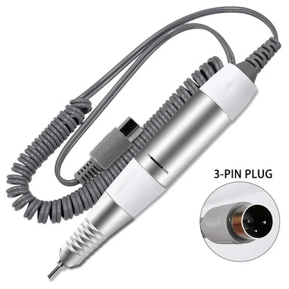 Professional Electric Nail Drill Handle 35000RPM Nail Art Drill Handpiece File Polish Grind Machine Manicure Drill Accessory