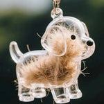 Clear Pet Hair Keychain Cute Dog Fur Keepsake Holder Creative Transparent Pet Hair Memorial Collection Pendant For Dog/Cat shimendi Sécurité et Confort pour Chien chat| Shimendi