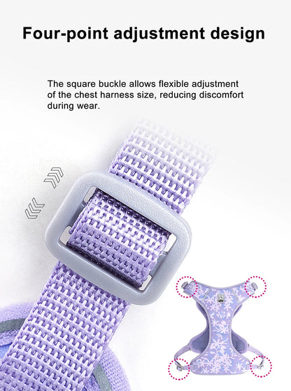 Truelove Pet Harness and Leash Set Ultra-Lightweight Breathable High Quality Nylon Mesh Reflective Night Training Dog TLH2918