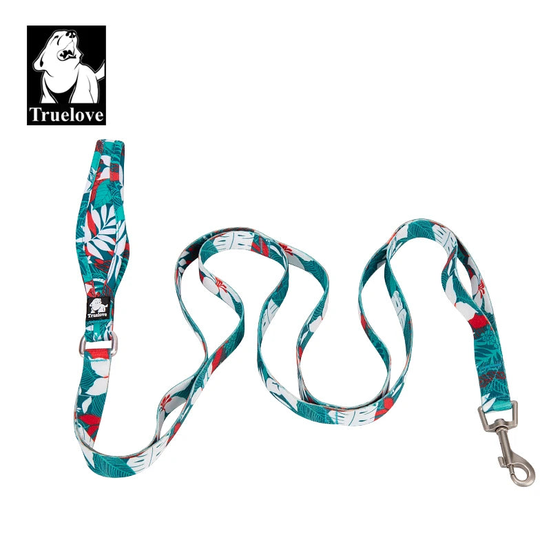 Truelove Floral Pet Leash Neoprene Padded Handle Extra Traffic Control Dog and Cat Strong Enough and Easy to Use Travel TLL3112