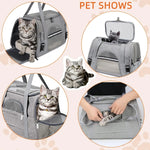 Pet Carrier Bag Airline Approved Up for Cats and Dogs Up to 20LBs, Soft Cat Carrier Dog Carrier Travel Kitten Carrier with Mat - shimendi