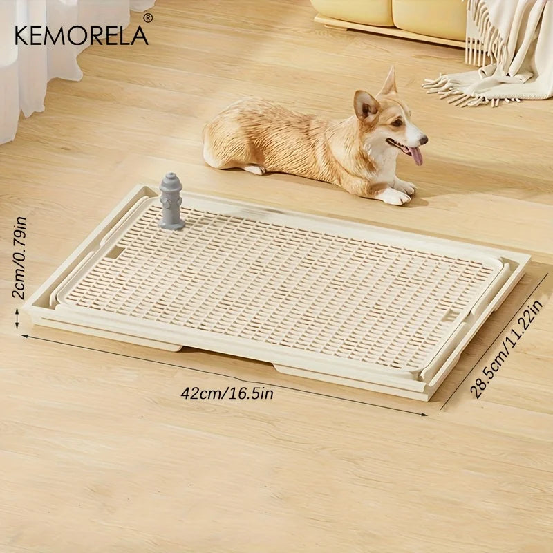 KEMORELA 2-in-1 Dog Potty Tray And Cat Litter Mat Non-Slip Waterproof Soft Paw-Friendly Grid Pattern for Easy Cleaning