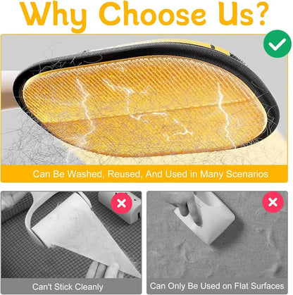 Pet Hair Remover Brush Kitten Hair Remover Gloves Deshedding Brush Glove for Dog Cat Double-Sided Fur Hair Cleaning for Carpet