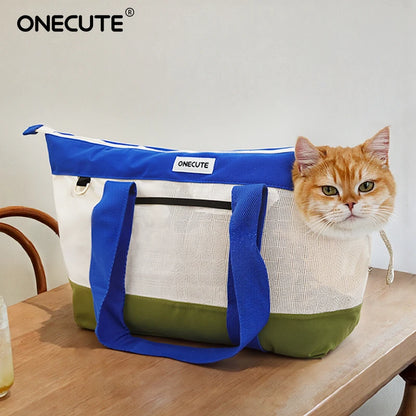 ONECUTE Airline Approved Cat Carrier, Portable Pet Bubble Backpack with Safety Strap, Lightweight Dog Travel Bag