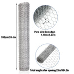 25M Roll Welded Chicken Wire Mesh Animal Fence Barrier Garden Fencing Net Strong - shimendi