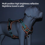 Adjustable Harness Dog Reflective Safety Training Walking Chest Vest Leads Collar For French Bulldog Pets Dogs Accessories - shimendi