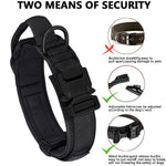 Heavy-Duty Military Tactical Dog Collar & Leash Set: Adjustable & Durable For All sized dog - shimendi