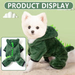 Autumn and Winter Dinosaur Clothing Cotton Pet Pullover, Animal Theme Puppy and Kitten Clothing, Cute and Soft Pet Clothing Suitable for Small Cats and Dogs - shimendi
