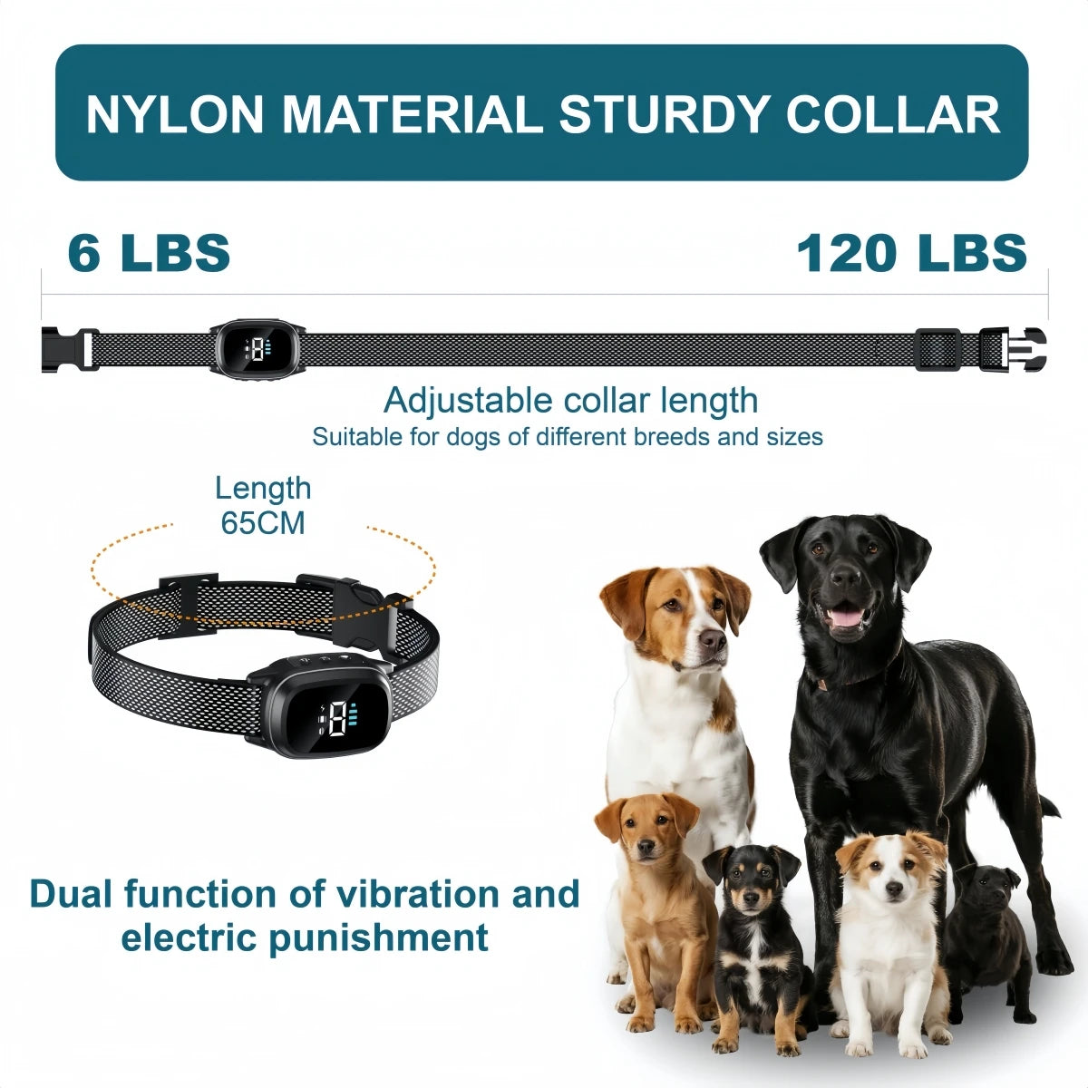 YHLC Automatic Anti Barking Dog Collar, Rechargeable Bark Stopper, Stop Barkin, Electric Training Collar for Dog