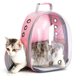 Cat Pet Carrier Backpack - Transparent Capsule Bubble Design, Breathable for Small Animals (Puppy/Kitty/Bird), Ideal for Travel - shimendi