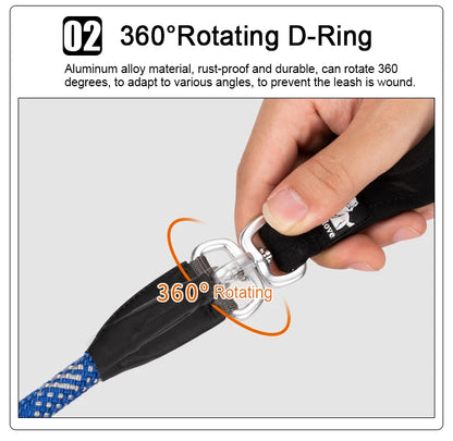 Truelove Pet Training Leash and Collar Durable Slip Lead Dog Leash Heavy Duty Comfortable Strong Rope Leash No Pull Pet TLL2575