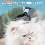 Professional Pet Deshedding Brush 2 Sided Dematting Dog Comb Cat Brush Rake Puppy Grooming Tools Undercoat Shedding Flying Hair - shimendi