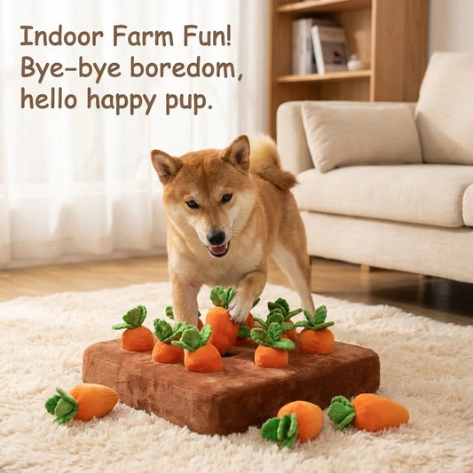 Snuffle Mat Dog Plush Toy For Carrot Field Nose Work Game Interesting Products Care Dogs Nose Training Pet Products Dog Stuff