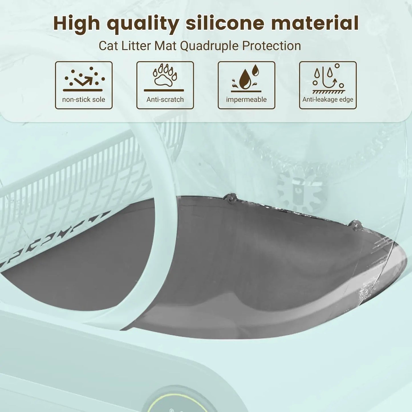 Silicone Pad for TONEPIE Automatic Selft-Cleaning Cat Litter Box Accessories