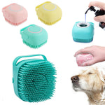 Silicone Dog Bath Massage Gloves Brush Pet Cat Bathroom Cleaning Tool Comb Brush for Dog Can Pour Shampoo Dog Grooming Supplies shimendi Sécurité et Confort pour Chien chat| Shimendi